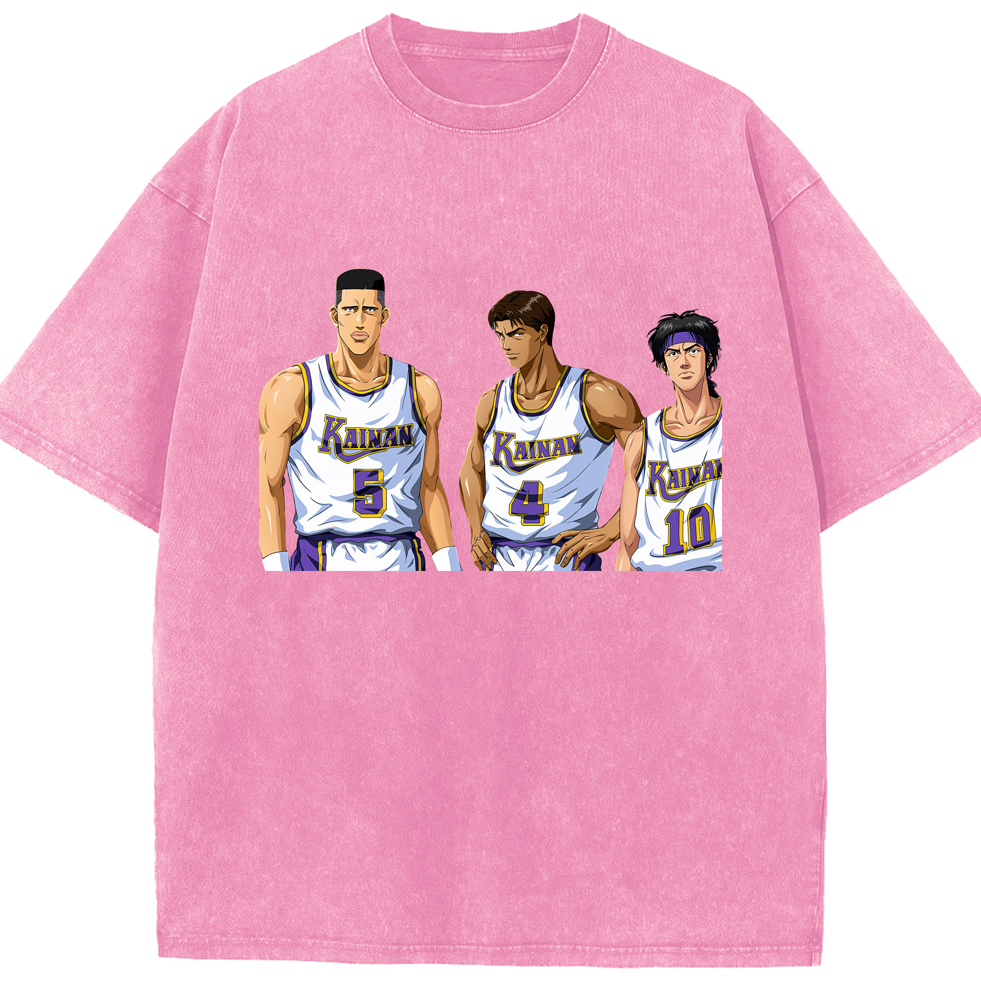 （画像用） SLAM DUNK／スラムダンク 綿100% ヴィンテージ風 半袖Tシャツ（フロントプリント）